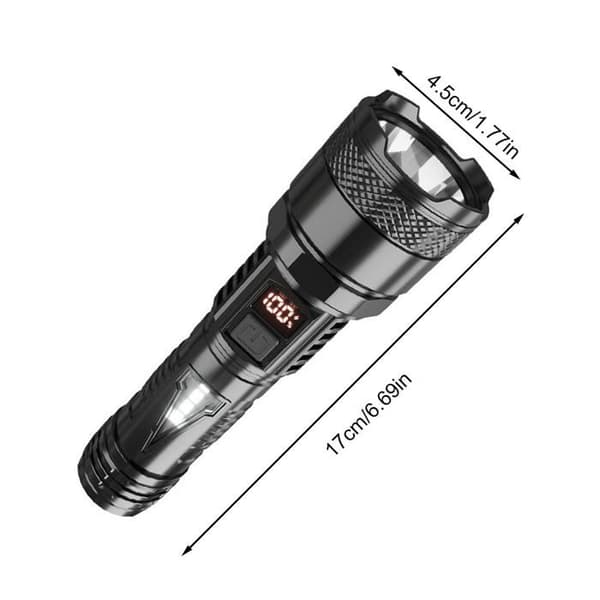 AIMOONSA Genopladelig USB LED Lommelygte – Kompakt ABS, 4 tilstande, lang rækkevidde