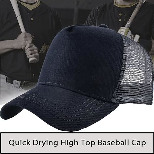 5-panels keps, Mesh-keps, Justerbar Snapback, Mesh Enfärgad Unisex Negro