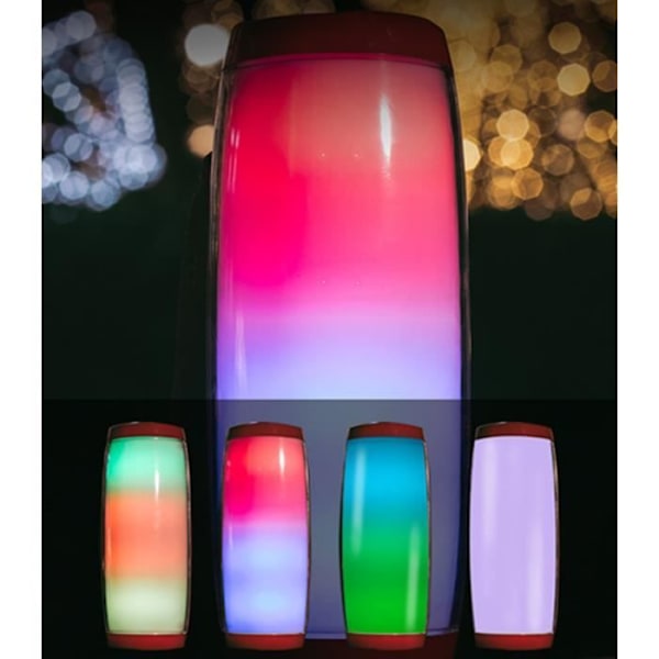 Bluetooth 4.2 Kaiutin Valoisa 10W Kannettava 360° Täysi Surround-ääni, Kaksoislangaton Yhteys, IPX7 Vedenkestävä, Langaton Kantama, H