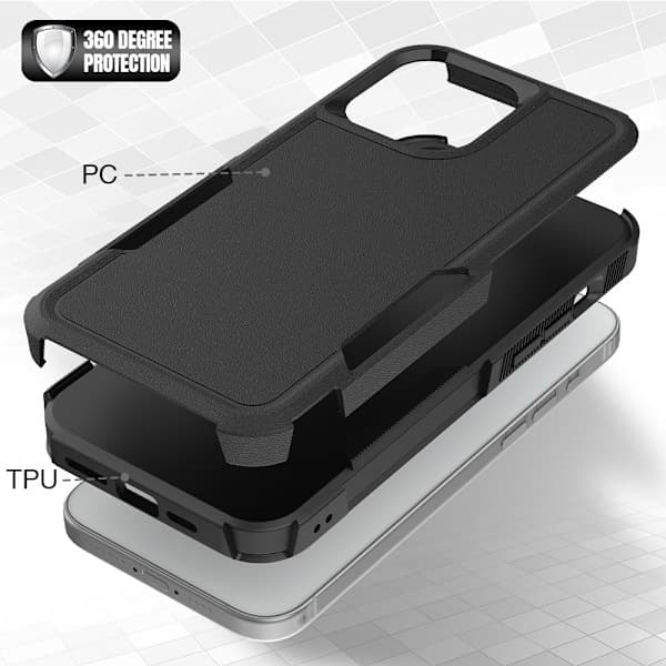 Etui til iPhone 16 Pro Max Plus Kraftig Hård Bagside Robust Stødsikker Beskyttelse iPhone16Plus iPhone16Plus