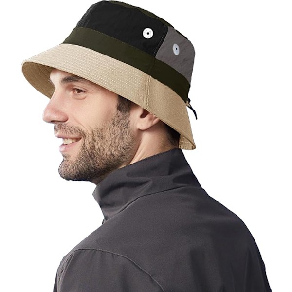 Unisex Foldbar Solhat Spandhat Fiskerhat Vandtæt Solhat Sommer Strand Udendørs Kasket Verde