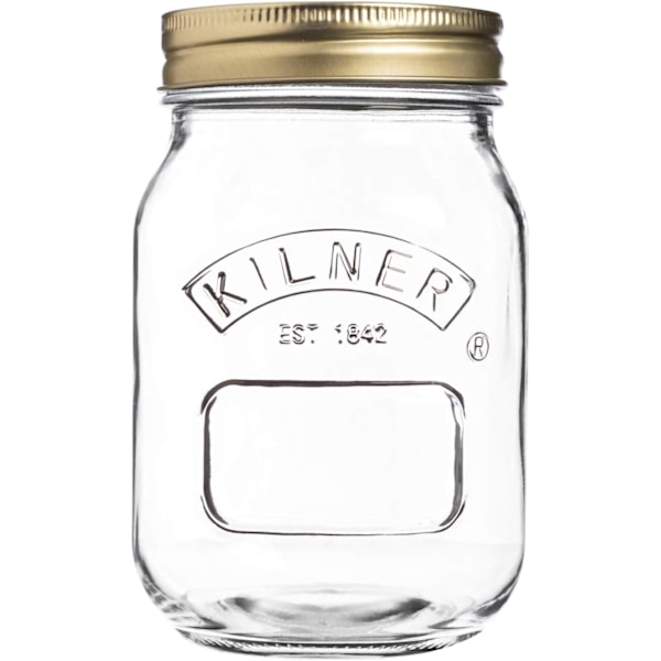 Sylteglas 0,5L (500ml) Rundt Glas med Skruelåg til Konservering og Opbevaring af Marmelade, Chutney og Små Syltede Frugter 500ml