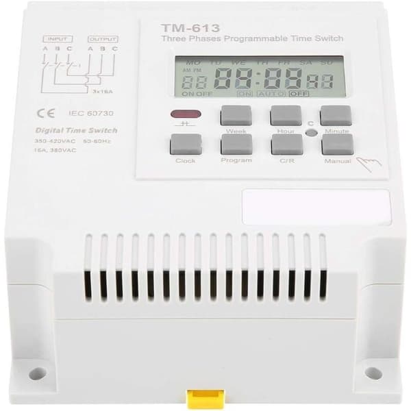 380V Programmerbar Timer – Strömbrytare för 350V-420VAC Trefasmotor – 4 kW Effekt – 17 På/Av-inställningar