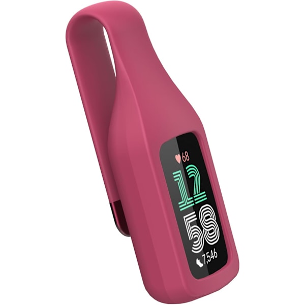 BLIKEJIN Clip Holder Tillbehör för Fitbit Charge 6 Ersättningsarmband Wine red
