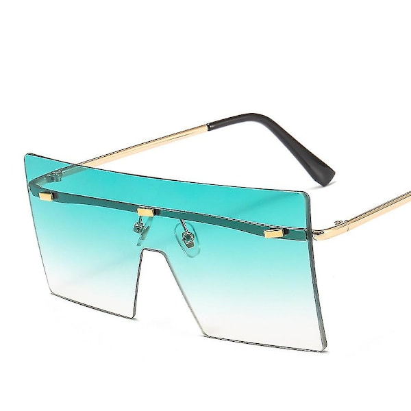 Solglasögon Bågfri -del Solglasögon Fyrkantiga Stora Båg Solglasögon Mode Solglasögon C5 gold frame