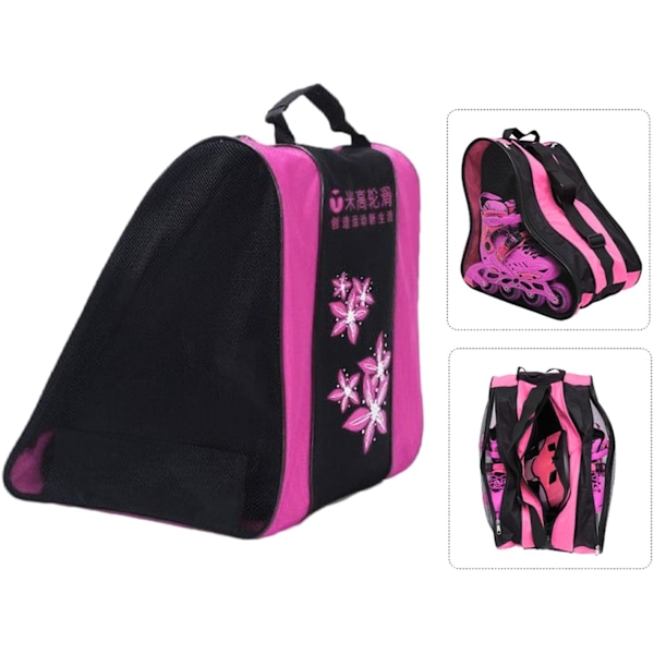 Skateväska, Unisex Andningsbar Bärväska, Justerbar Axelrem, Förvaringsväska, Skatetillbehör, Rosa