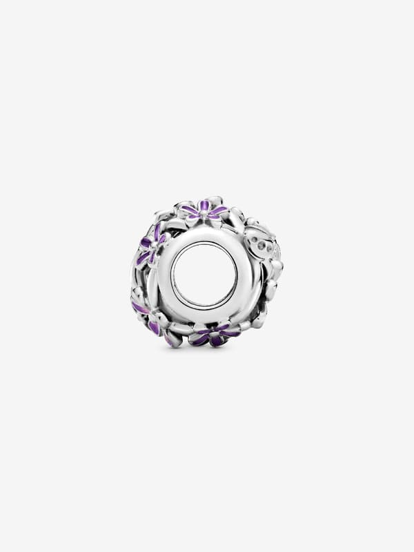 - Genombruten lila prästkrageberlock - Sterling silver
