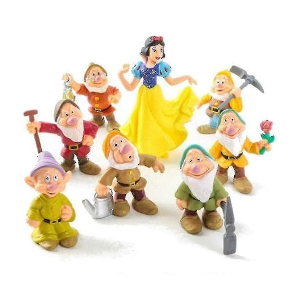 Snehvide og de syv dværge PVC-figurer legetøj 8 stk./sæt