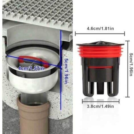 Lugtfri forbindelse til bruseafløb – Højkvalitets ABS – Magnetisk levitationsteknologi – Effektiv forsegling