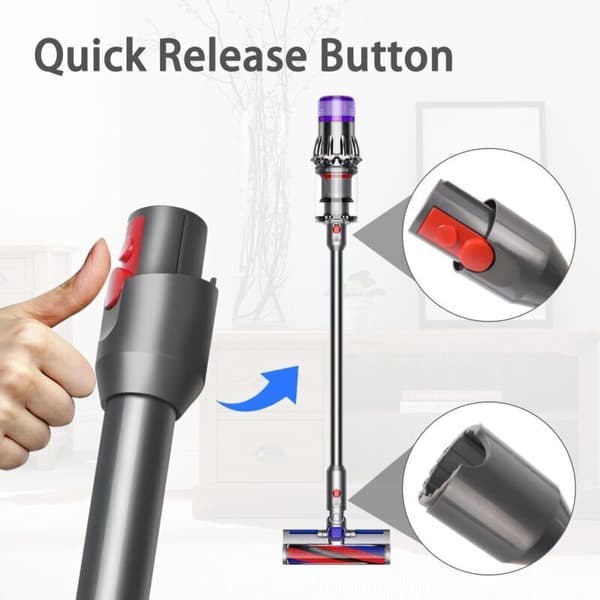 Forlængerrør til Dyson V12 Slim støvsuger – 74 cm forlængerstav – Aluminium og ABS materialer – Quick release