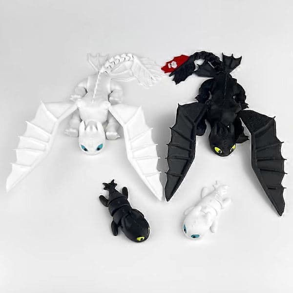 Dragefigurer, 3D samlefigurer, 22 cm