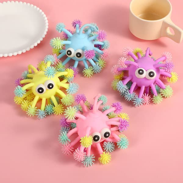 4-pack: Stressbollar, dekompressionsbollar, avslappnande leksaksbollar, mjuka stressbollar, sensoriska bollar