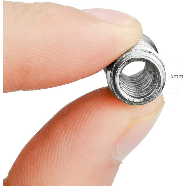 100 stk. undersænkede skruer Professionelle skruefatninger M6 x 15 mm Skrue sortimentssæt Skrueindsats Hex fatning Gevindindsats