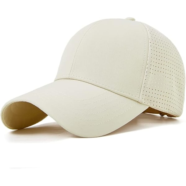 Baseball kasket sommer mænd kvinder åndbar, baseball kasket solhat UV beskyttelse til mænd og kvinder (hovedomkreds: 56-59 cm), 1/Khaki, One Size