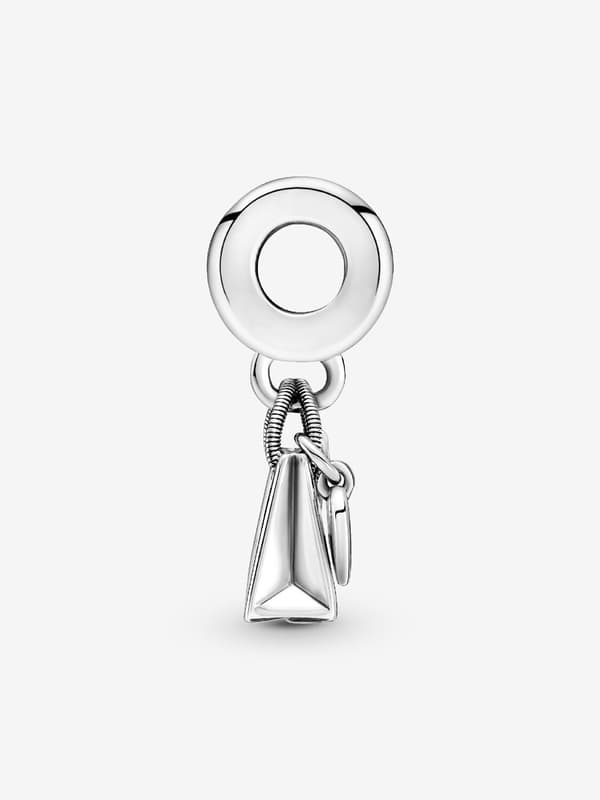 - P Shopping Bag Dangle Charm - Sterling sølv