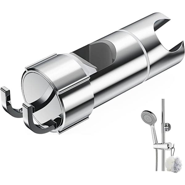 Dusjstang glidebane - 18-25 mm diameter - Håndholdt dusjhodeholder - Universell dusjhodeholder - Justerbar - Egnet for dusjstenger