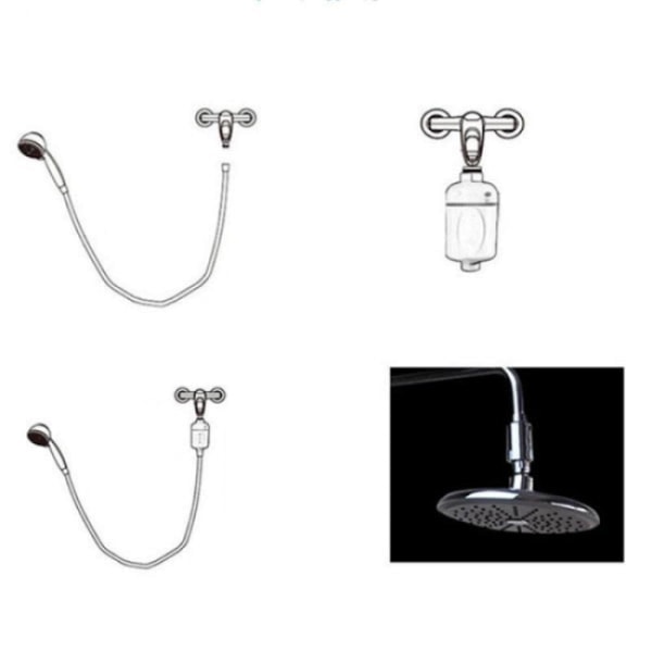 2st Kranvattenrenare Kranvattenfilter Duschvattenrenare