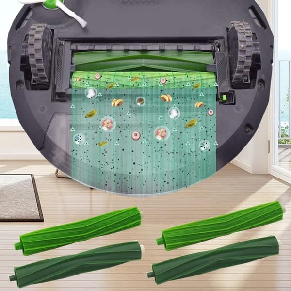 4 stk tilbehør til iRobot I-, E- og J-serien, tilbehørsbørster til Roomba i7, i7+, i3, i3+, i4, i4+, i6, i6+, i8, i8+, j7, j7+, E5, E6 og E7