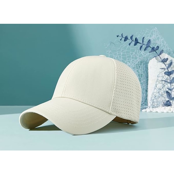 Baseball kasket sommer mænd kvinder åndbar, baseball kasket solhat UV beskyttelse til mænd og kvinder (hovedomkreds: 56-59 cm), 1/Khaki, One Size