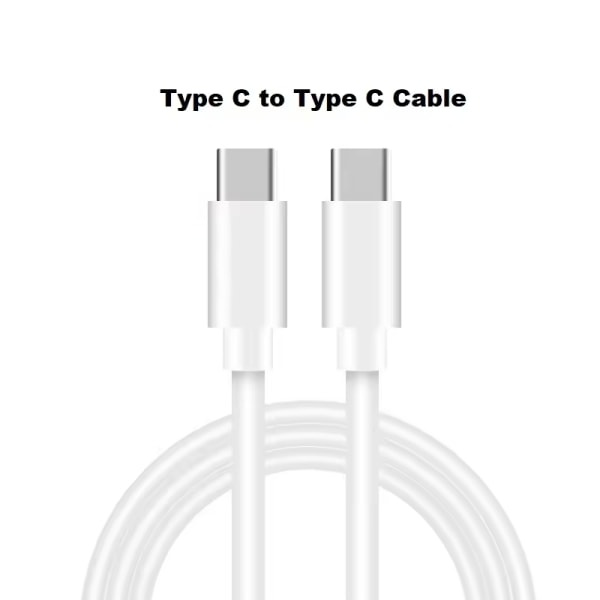 2-PAK 2m hurtigladekabel USB-C til USB-C Hvit