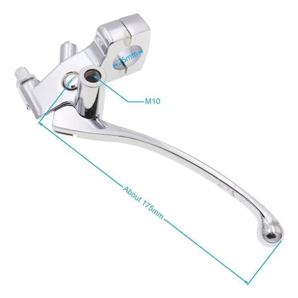 Clutch lever with 25mm diameter handle and mirror thread for CB400SF CB250
