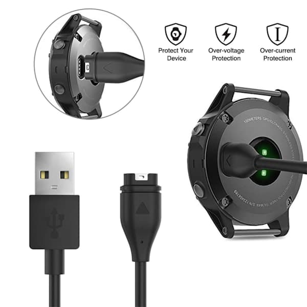 Garmin Klokkelader Hurtiglader Universal Svart