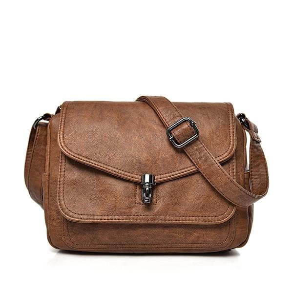 Temperament Blød Læder Populær Retro Crossbody Mode Taske