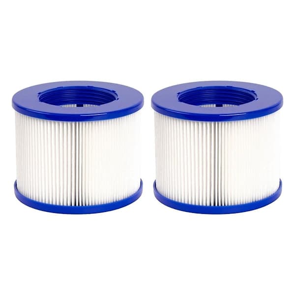 2 stk. Type Vi Filter Spa Filter For Spa & De fleste boblebad, massasjebasseng, oppblåsbart basseng, svømmebasseng