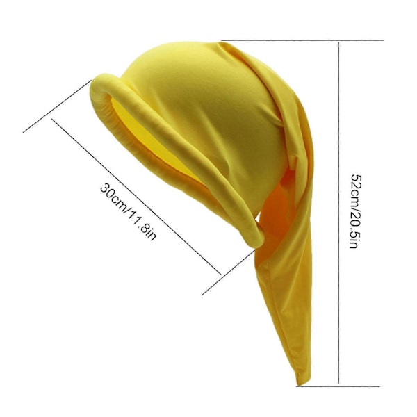 Tomteluva i dvärgstil, färgad dvärgkostymhatt, fukttransporterande och ventilerande hatt för julfest, tomtekostymer Yellow One size