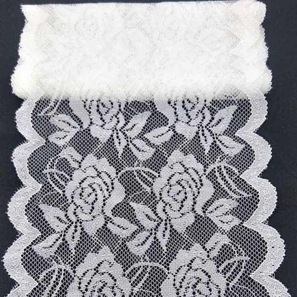 Rosebrodert blondebånd, elastisk blondekant, DIY syhåndverk