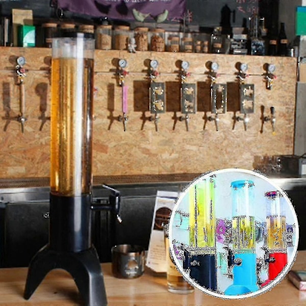 1,5 l Öldispenser Torn Lätt Att Rengöra Integrerad Kran Med Isrör Klar Dryckestorn Dispenser-bl