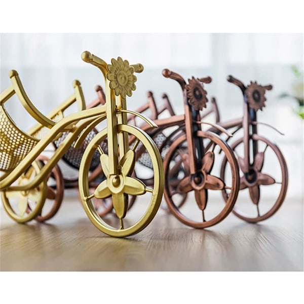 Cykelsmedejerns vinskab dekoration smedejerns vinreol dekoration reol vinflaskeholder hjem Gold