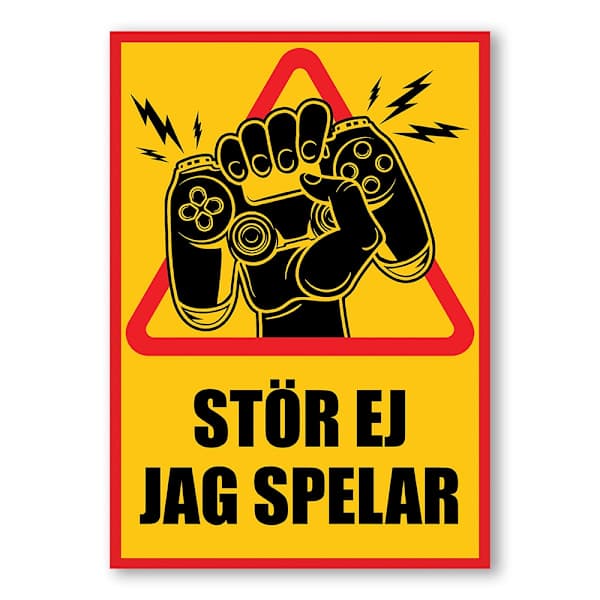 Spelar Stör Ej / Varningsskylt - Skylt A4 A4