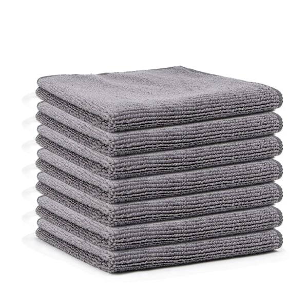 Sæt med 7 mikrofiber viskestykker, bløde, super absorberende og fnugfri Gray