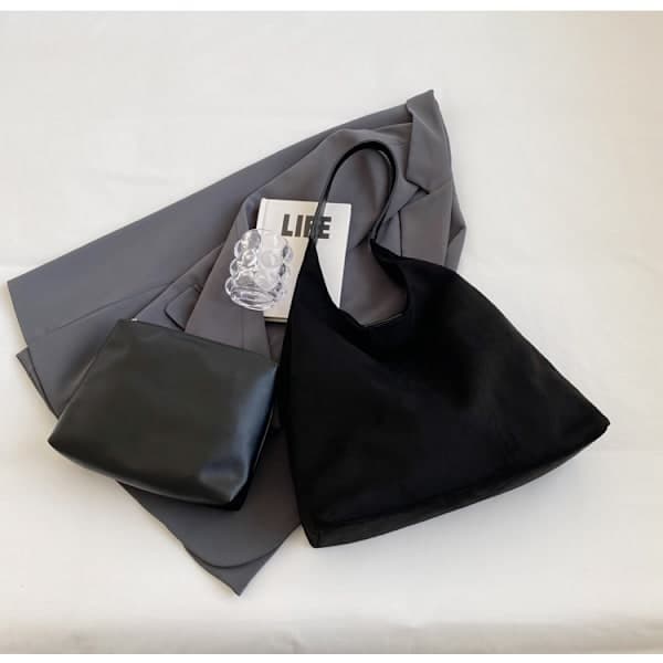 Ruskindstaske til kvinder, arbejdstaske, Sloa taske sort Black_max Black Black