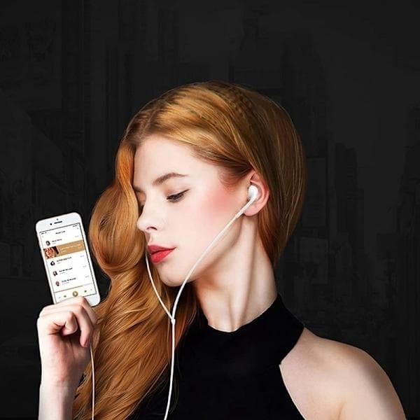 iPhone-kompatible Plug & Play-hodetelefoner iPhone X/11/12/13/14 Hvit