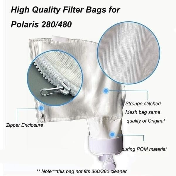 Poolbytespåsar - AIMOONSA - K13/K16 (Polaris 280/480) - 3-pack - Dragkedja - Nylonmesh