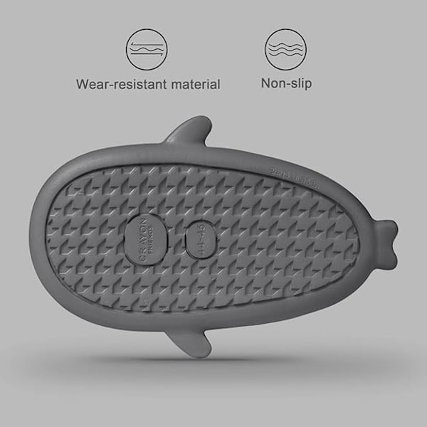 Hajtofflor för pojkar och flickor, Shark Flip Flops för män och kvinnor, Shark Slippers, Bekväma halkfria pool-hajsandaler med tjock sula för sommaren Dark gray 40/41