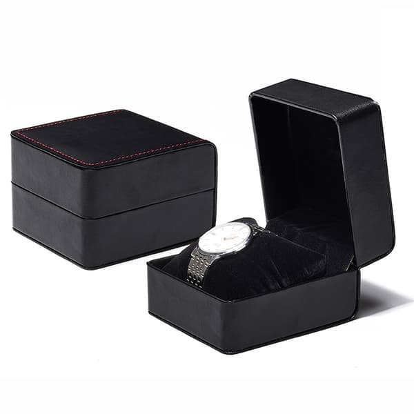 Klocka, högkvalitativt PU-armbandsklocka, presentförpackning, smyckeskrin