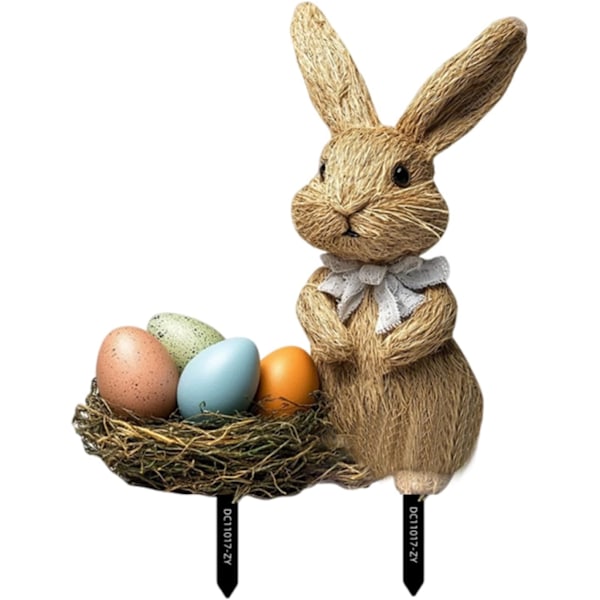 Påskepynt til hagen, Påskehare og egg plenpynt, Utendørs påskepynt