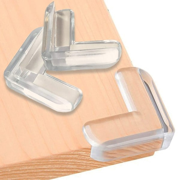 12 L-formede, transparente hjørnebeskyttere for baby
