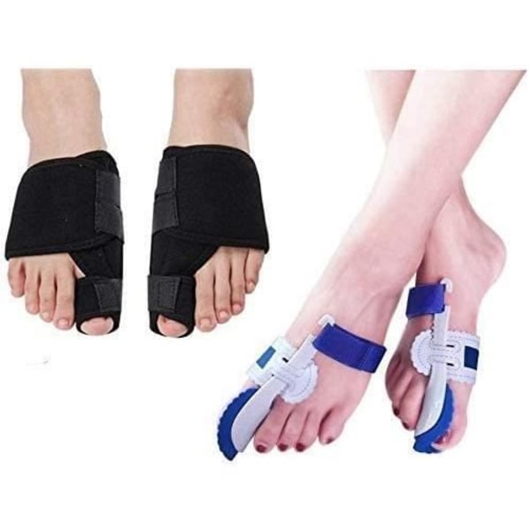 Varpaanerottimet, korjaustyynyt korjaavalla tuella ja lastalla Hallux Valgus -vaivaisenluun kivunlievitykseen