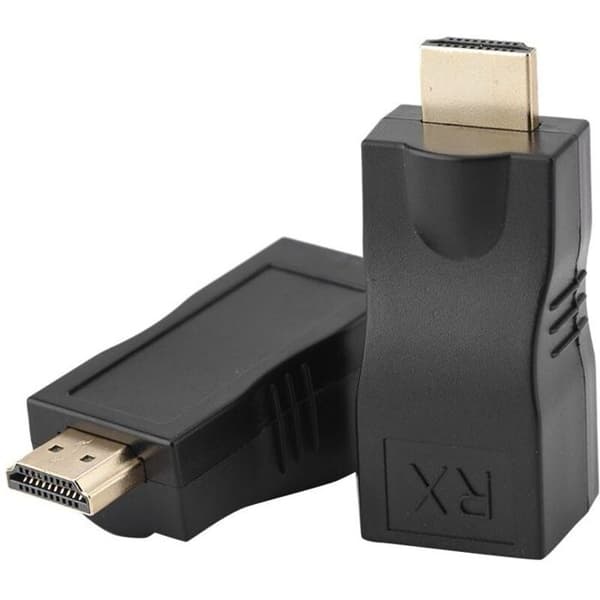 RJ45 til HDMI forlængerkabel - AIMOONSA - HDMI1.4 30 m - Cat5e/6 - 4K 3D Plug & Play