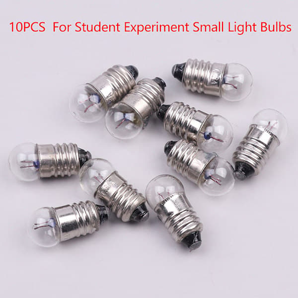 10 STK Miniature Rund 0,3A 2,5V Lille Lyskilde til Studerende