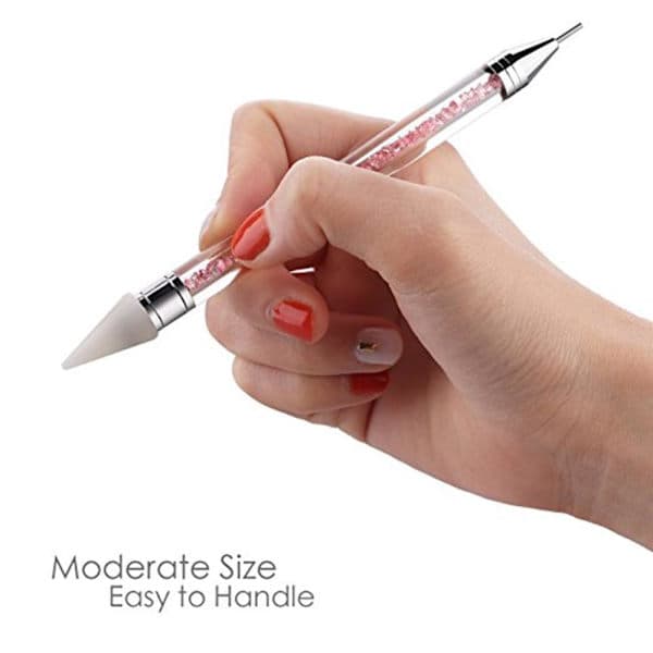 Rhinestone picker pen kristall - Plockverktyg Rosa