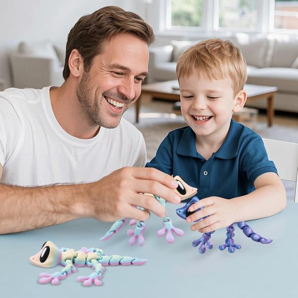 3D-printad ledad ödla, flexibla dynamiska djurleksaker, helt ledad leksak med magneter, fidgetleksaker för vuxna och barn