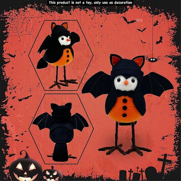 Halloweenfåglar 2 st stående prydnader