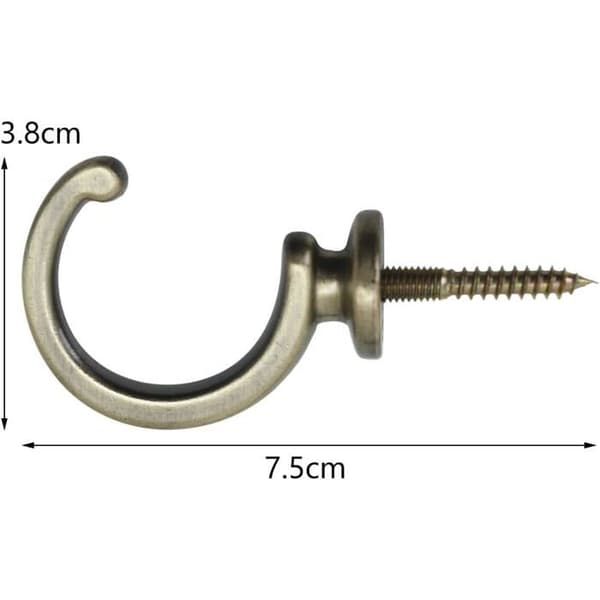 Gardinholdere - AIMOONSA - Krok 7,5×3,8 cm - Bronse - Sinklegering - Retrostil