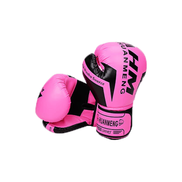 Boxningshandskar i läder för barn, tonåringar, kvinnor, rosa 12OZ