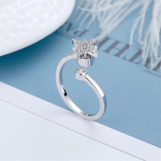 Stressring 3-pak – Justerbar Fidget Ring & Angstring i Rustfrit Stål til Kvinder